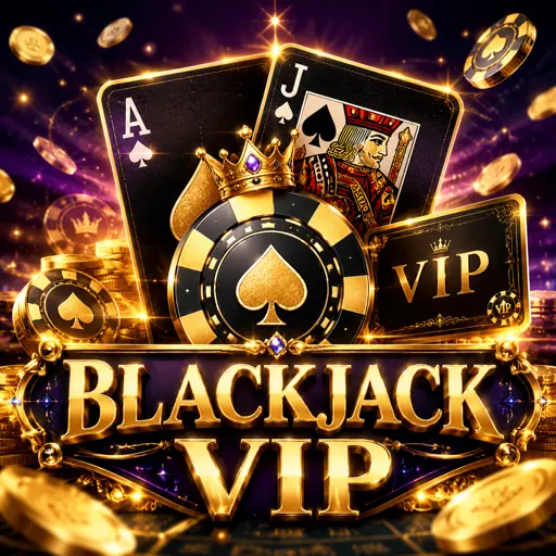 Mesa VIP de blackjack ao vivo com fichas de valores altos sobre o feltro